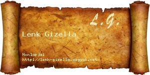 Lenk Gizella névjegykártya