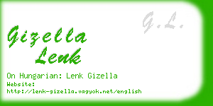 gizella lenk business card